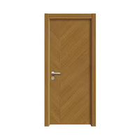 Puerta de PVC impermeable Puertas interiores modernas de WPC para habitaciones