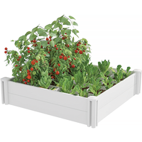 Easy Install Planter Box Plastic Raised Garden Bed for Plants Vegetables Flowers